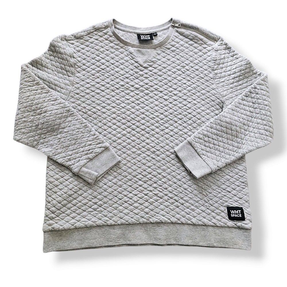 Shaun White Gray Quilted Crewneck Sweater